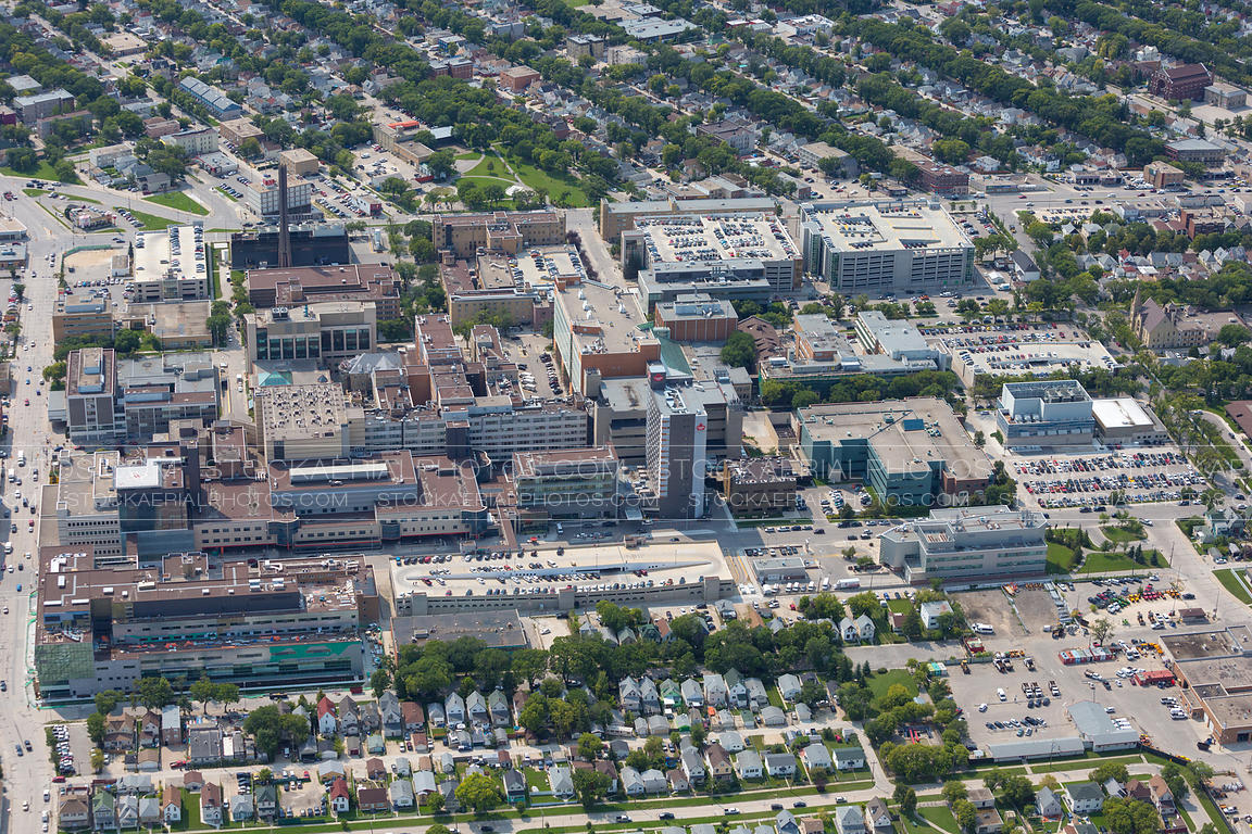 Aerial Photo Health Sciences Centre, Winnipeg