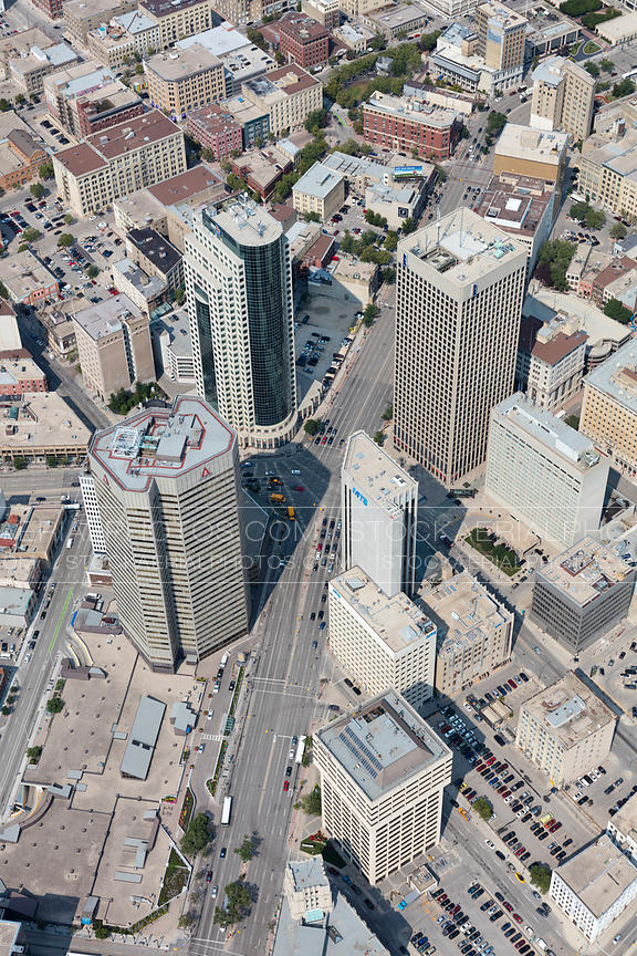 Aerial Photo Portage and Main, Winnipeg