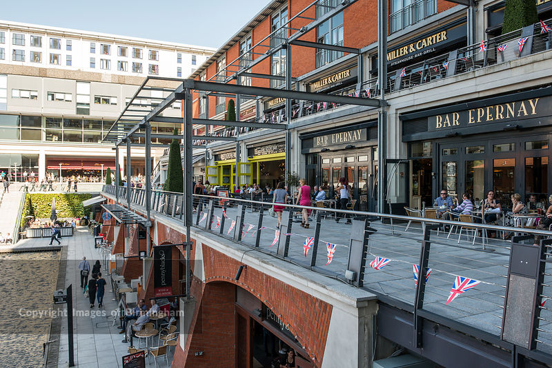 Images of Birmingham Photo Library The Mailbox, canalside bars and