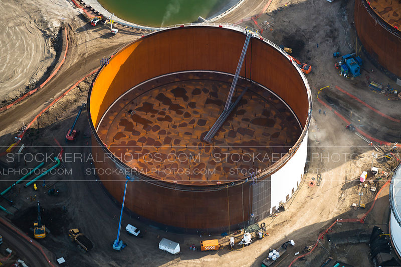 Aerial Photo Petroleum Refinery Tank Farm