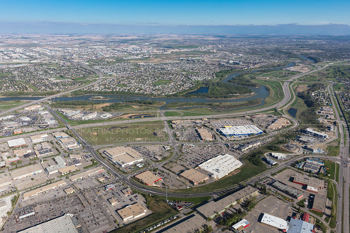 Aerial Photo Deerfoot Meadows, Calgary