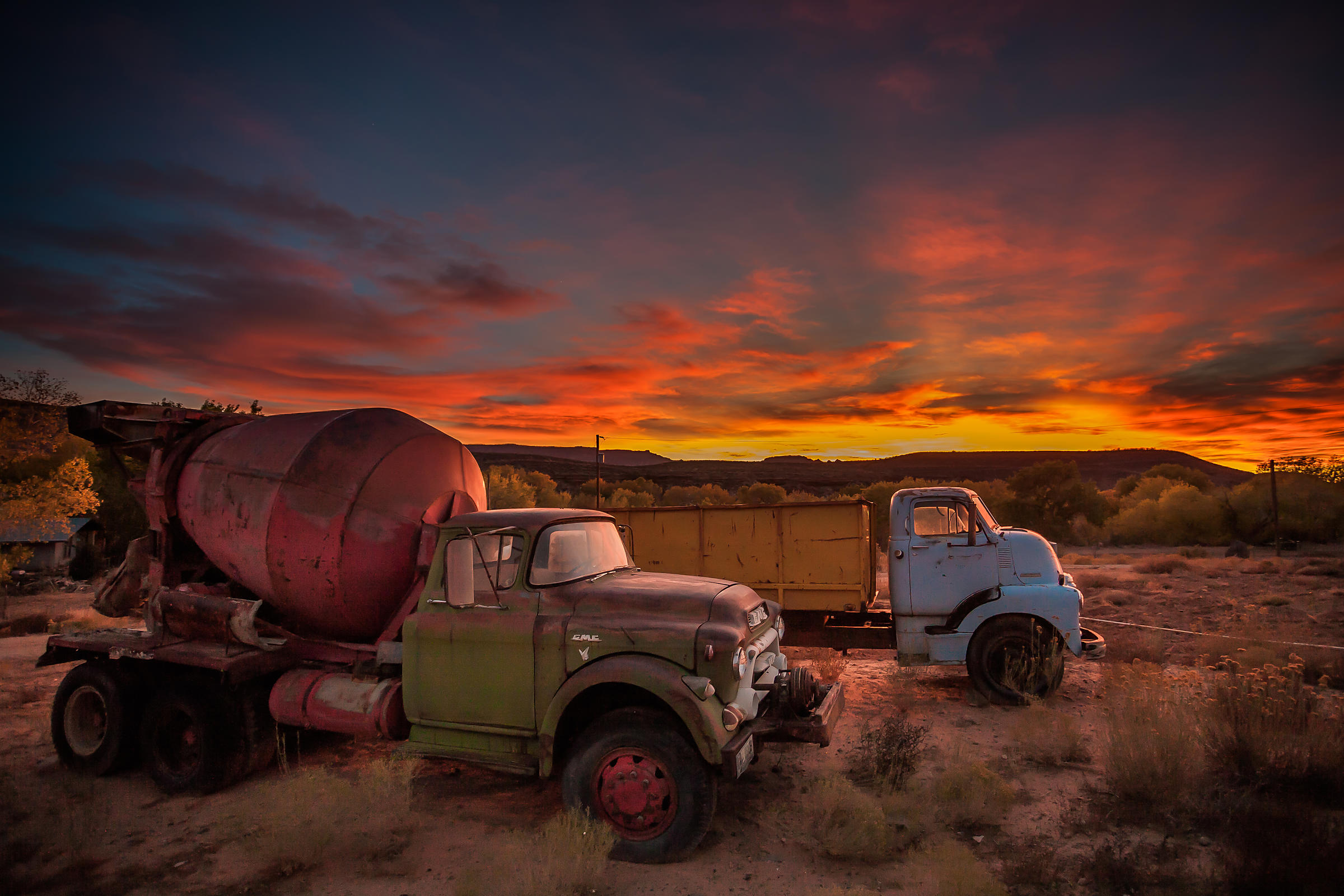 Robert Longsdorf Photography Vintage Trucks at Sunset