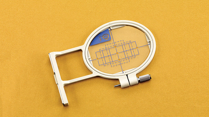 Embroidery Hoop and Grid (1" x 2 1/2")