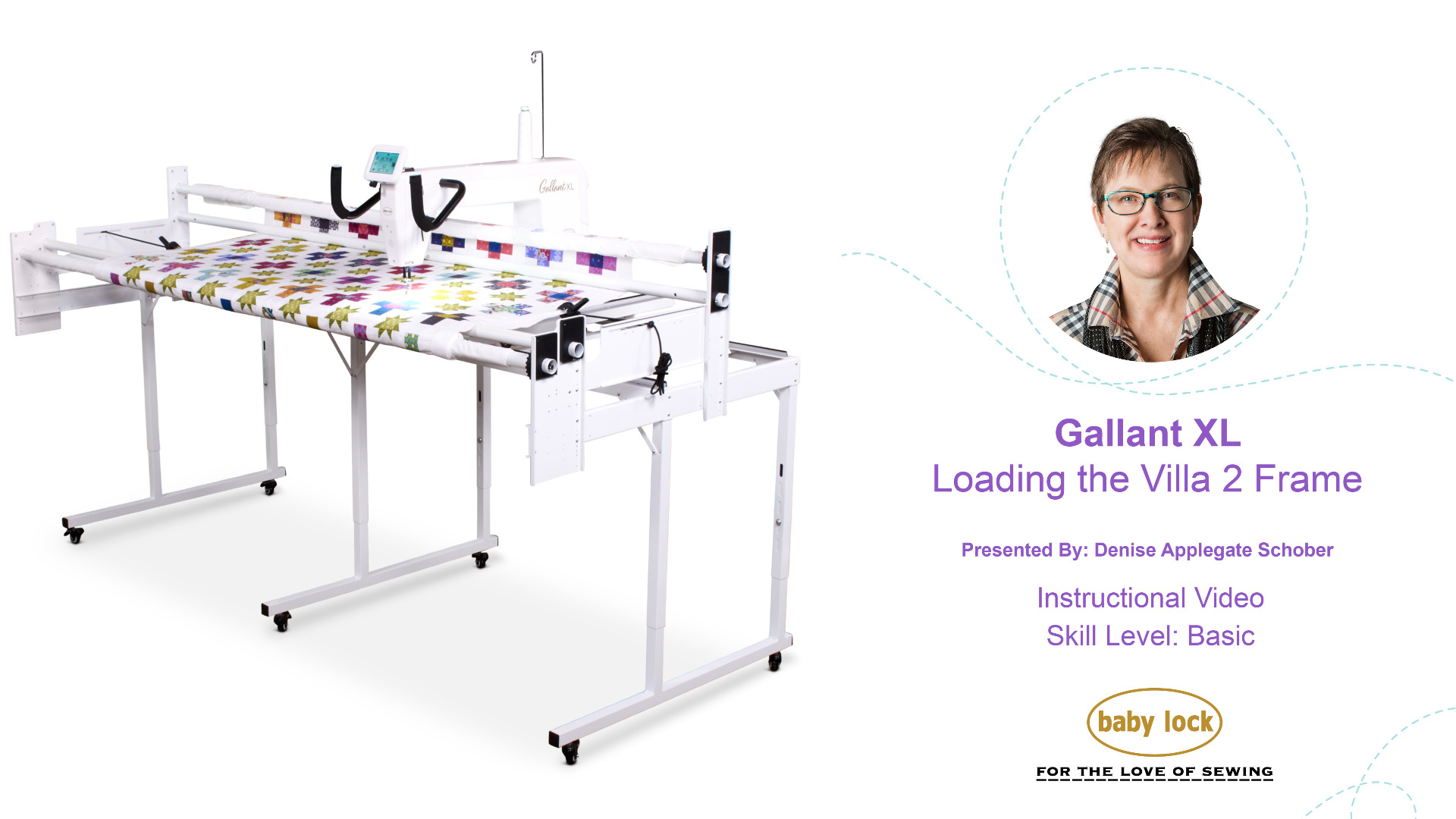 Baby Lock Gallant XL Loading the Villa 2 Frame