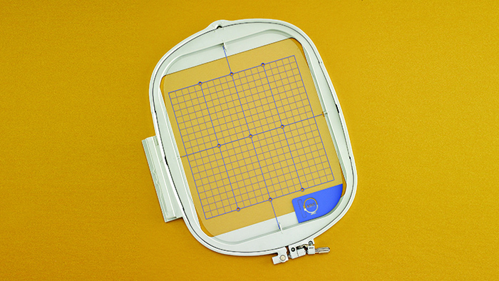 Embroidery Hoop and Grid (8" x 8")
