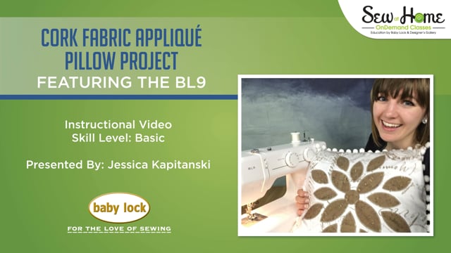 Cork Fabric Appliqué Pillow Project