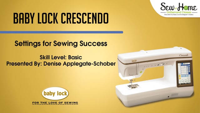 Crescendo - Settings for Sewing Success