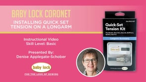Installing the Quick Set Tension Kit on a Baby Lock Longarm 