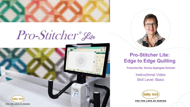 Edge to Edge Quilting with Pro-Stitcher Lite Software