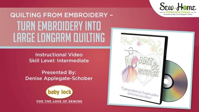 Quilting From Embroidery - Turn Embroidery into Large Longarm Quilting