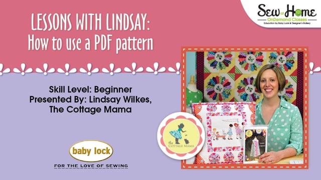 Lessons With Lindsay - How to use a PDF Pattern