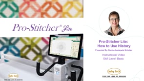 How to Use History with Pro-Stitcher Lite