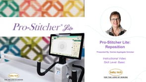 Reposition with Pro-Stitcher Lite Software 
