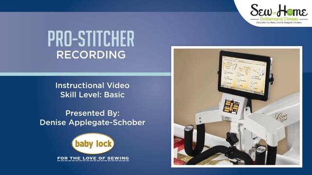 Pro-Stitcher Recording