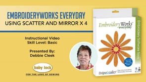 EmbroideryWorks Everyday - Using Scatter and Mirror x 4