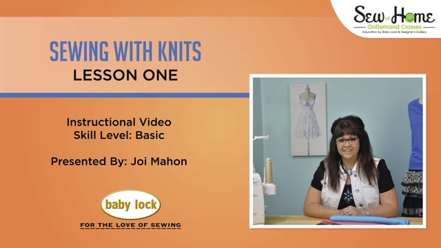 Sewing with Knits - Lesson One