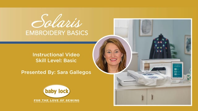 Solaris - Embroidery Basics