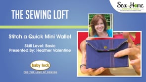 Stitch a Quick Mini Wallet with The Sewing Loft