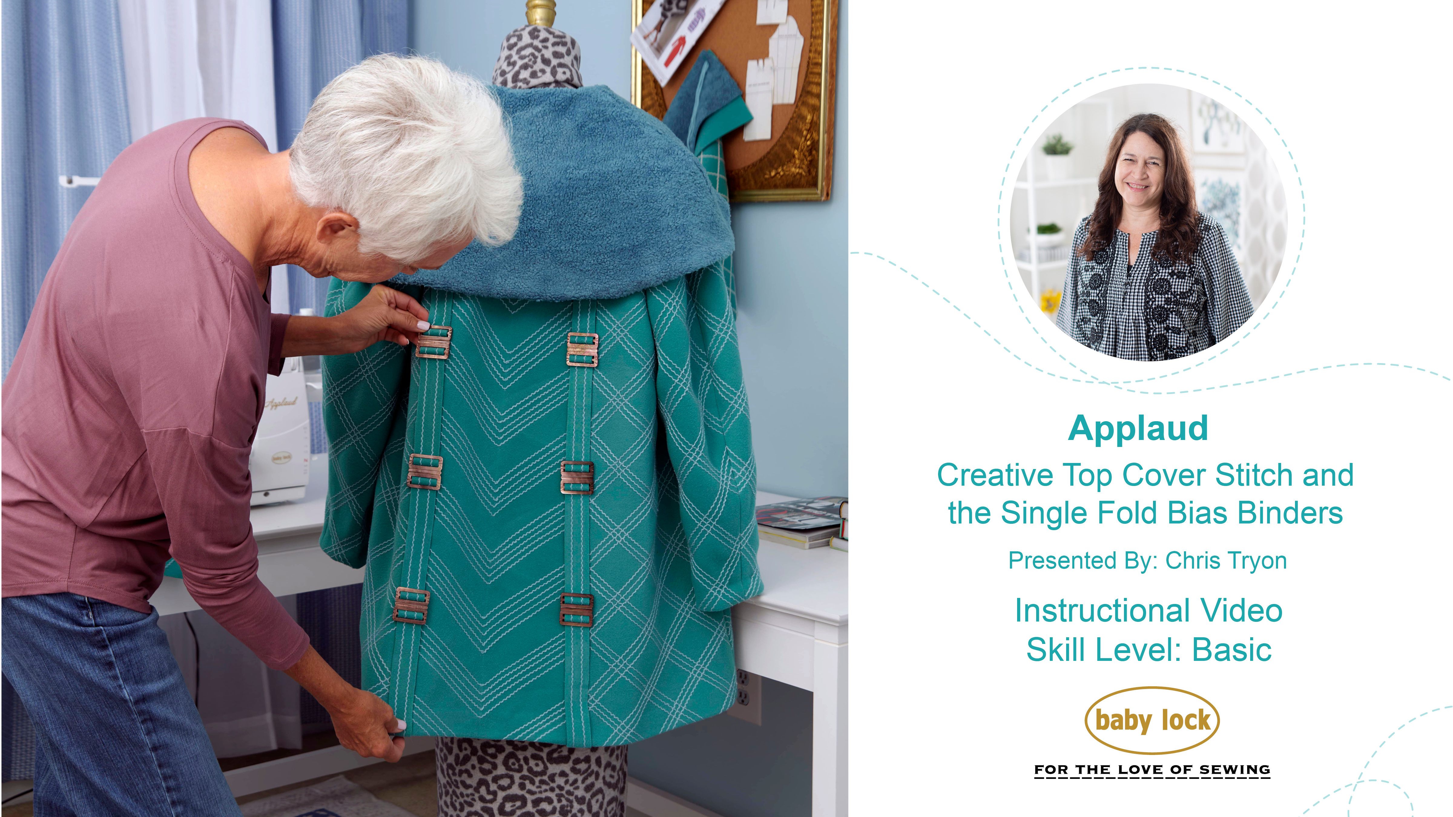 Applaud - Creative Top Cover Stitch and the Single Fold Bias Binder 