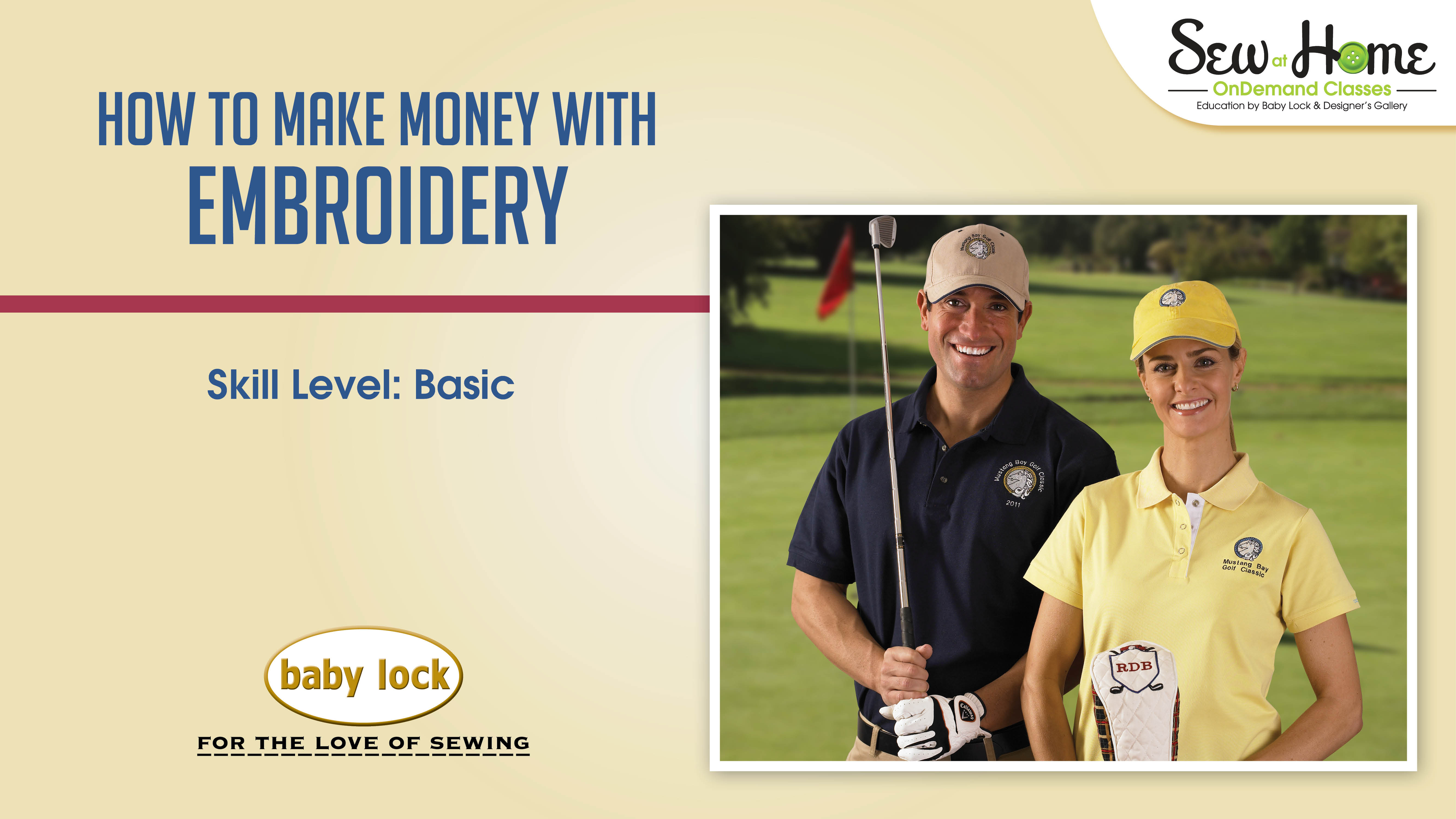 Baby Lock How to Make Money with Embroidery Video