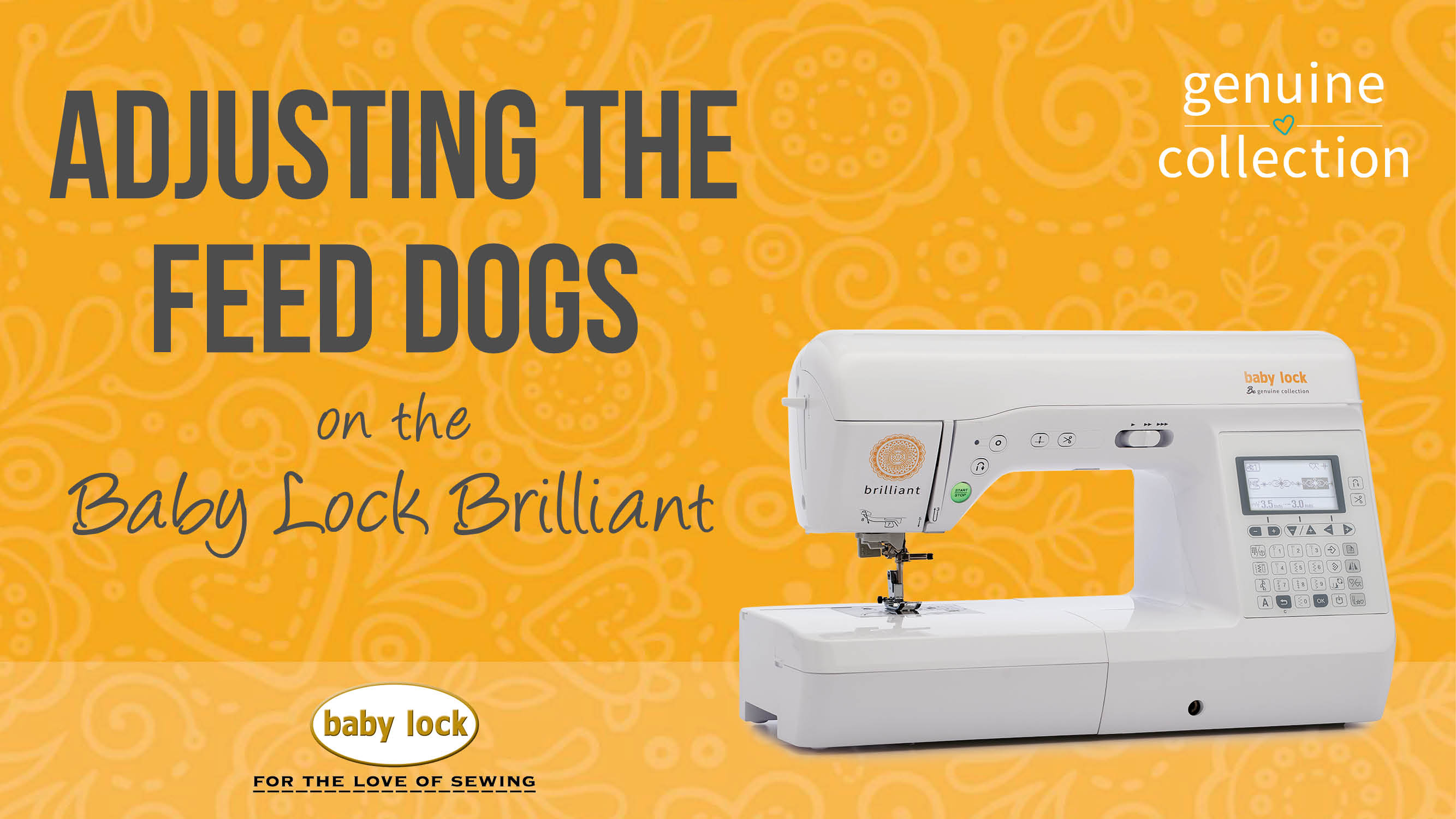 Baby Lock Brilliant Adjusting the Feed Dogs