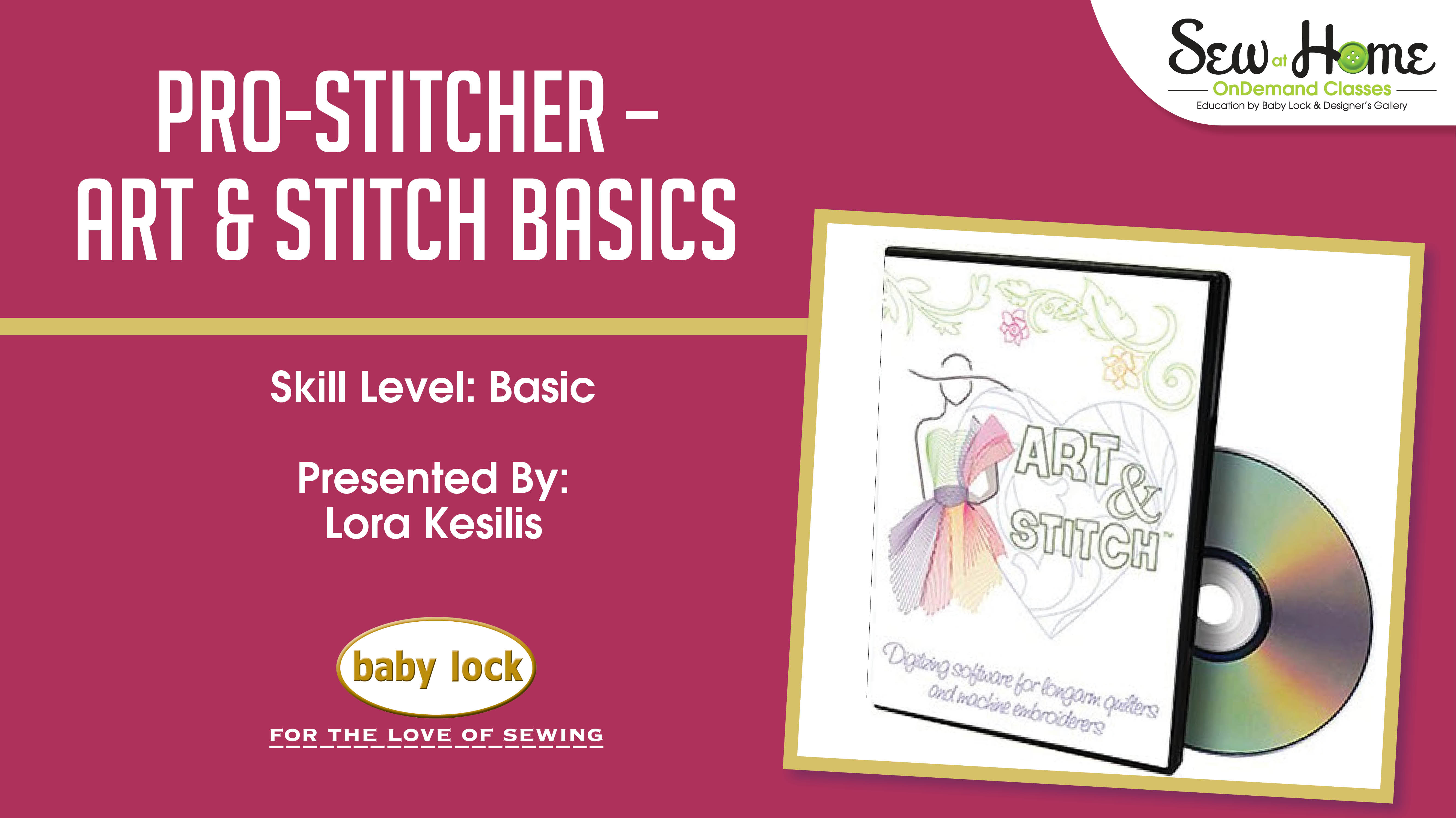 Baby Lock ProStitcher Art and Stitch Basics