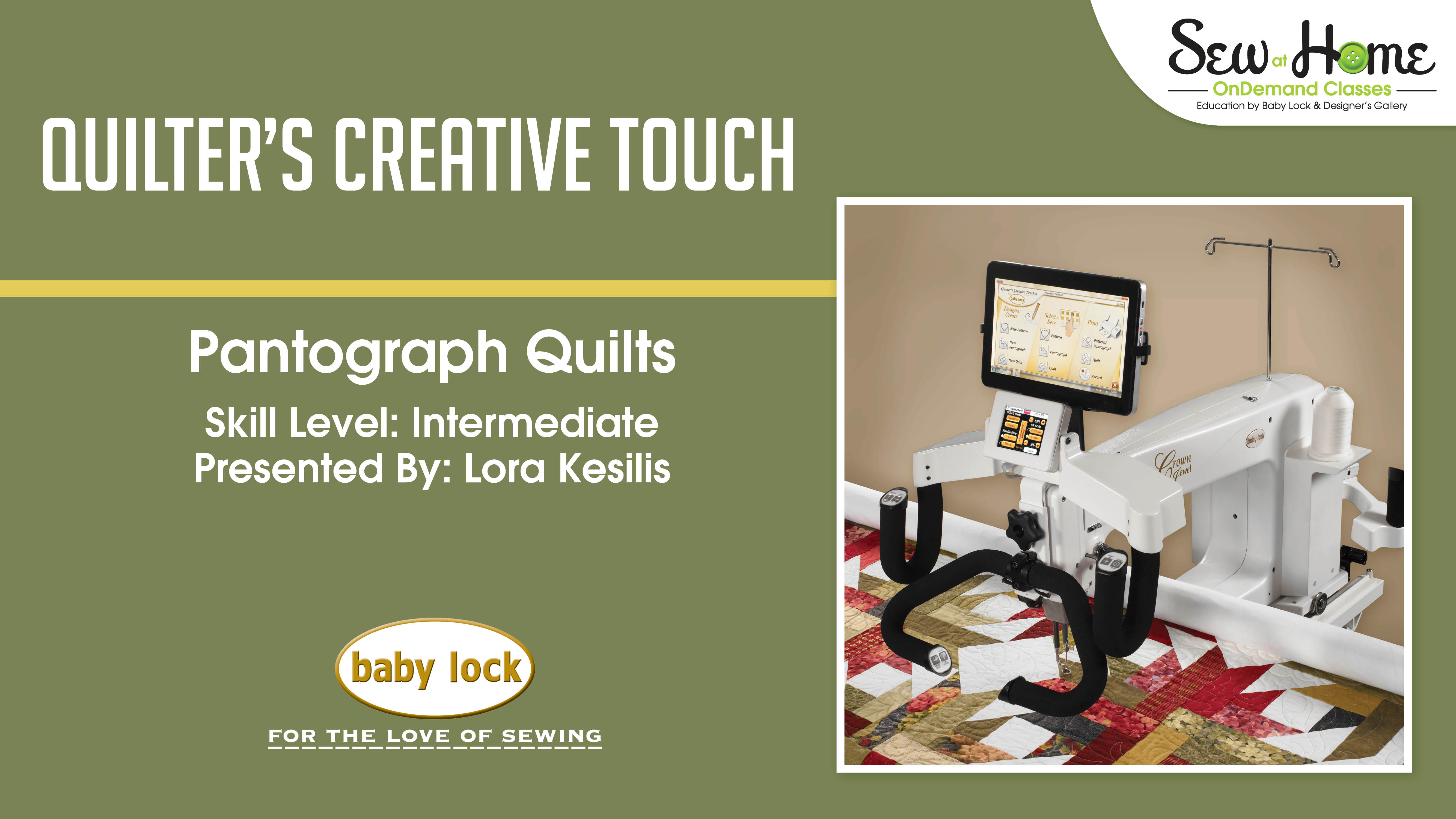 Baby Lock Quilters' Creative TouchPantograph Quilts