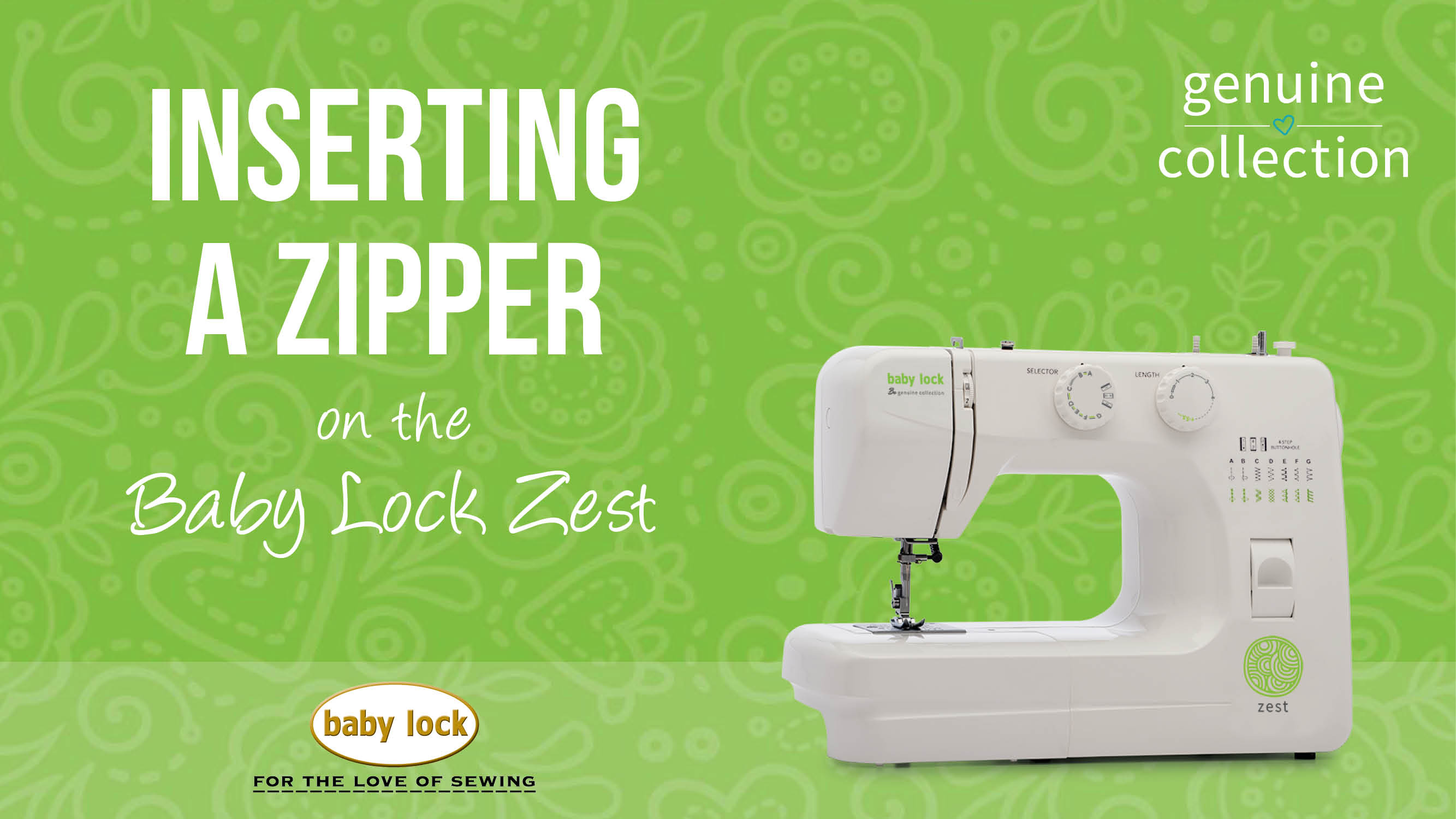 Zest - Inserting a Zipper 