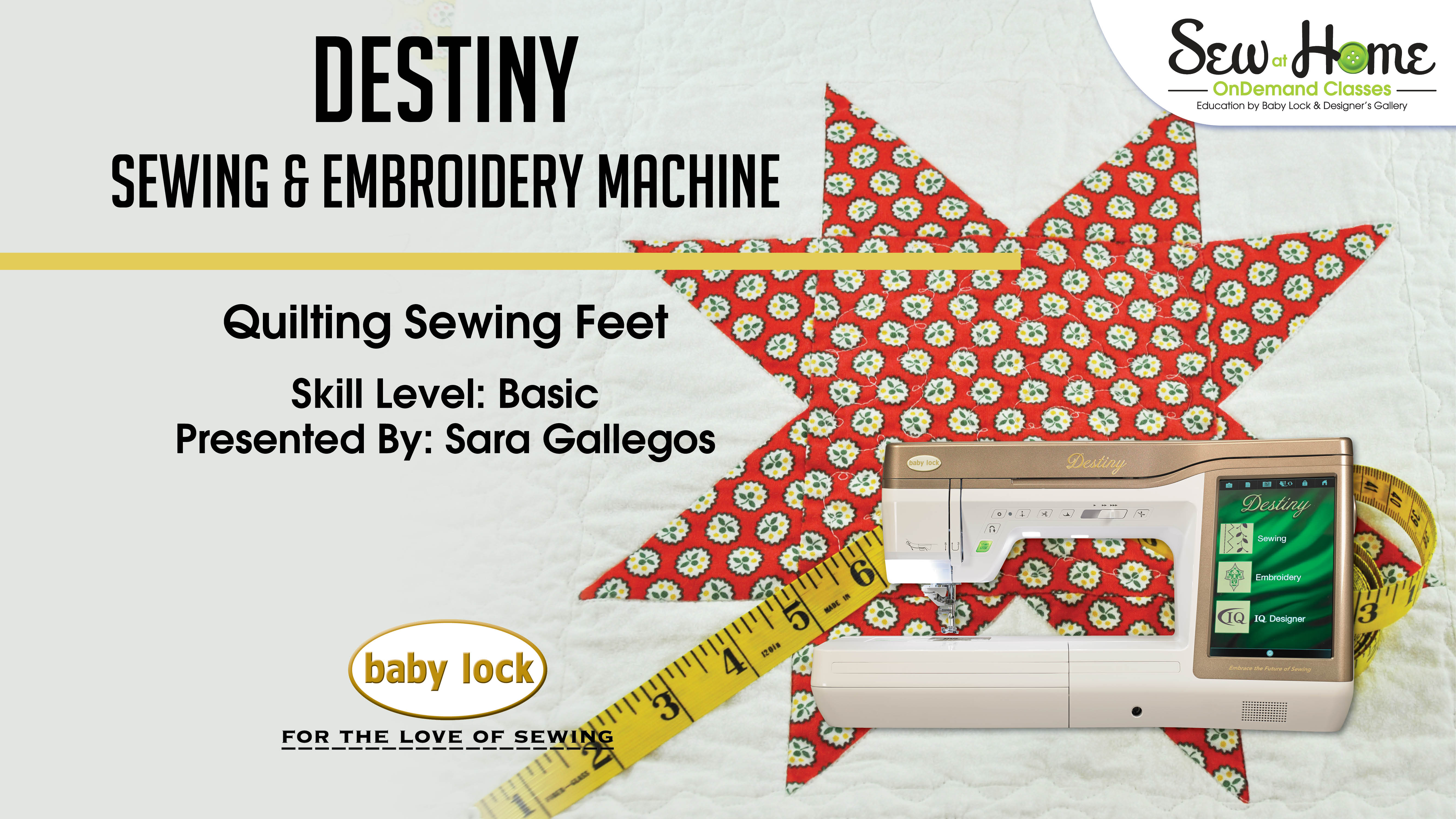Baby Lock DestinyQuilting Feet