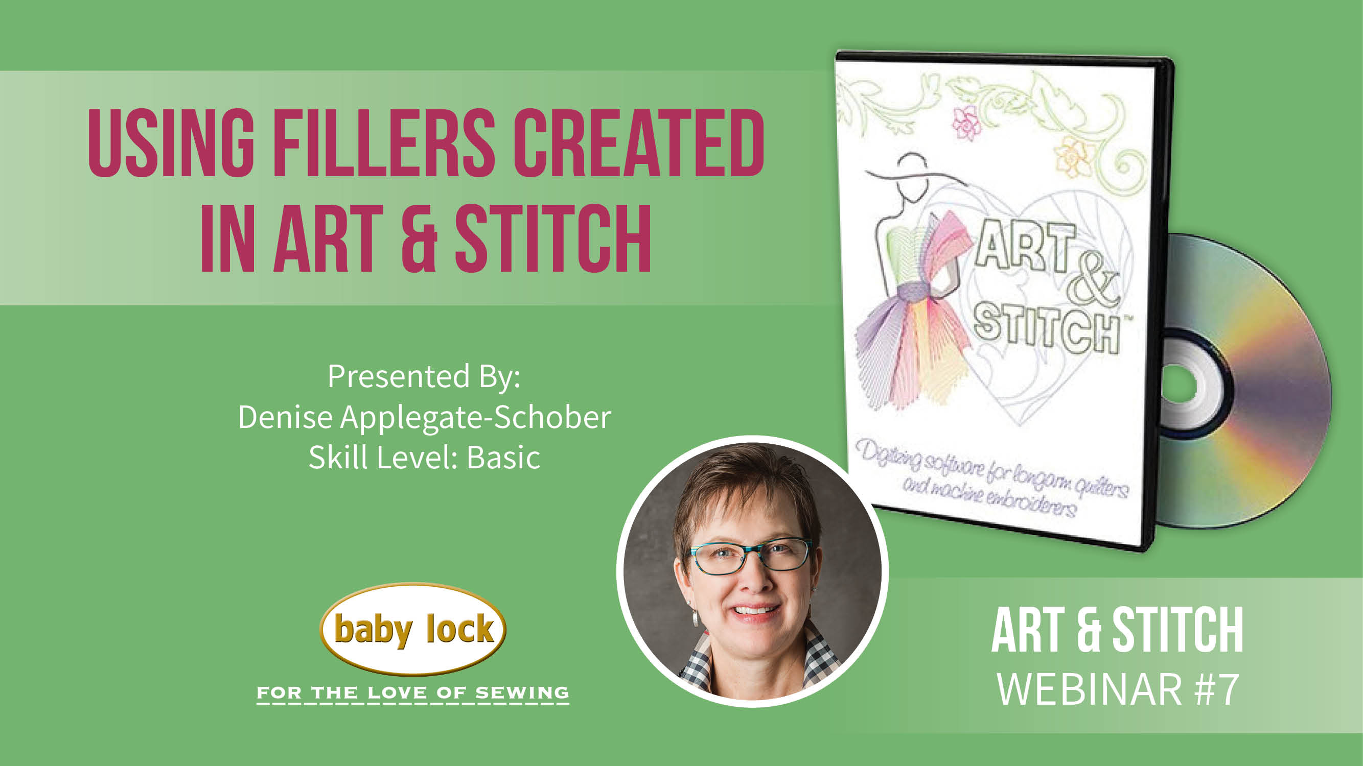 Baby Lock Art and Stitch inar Using Fillers Created in Art & Stitch