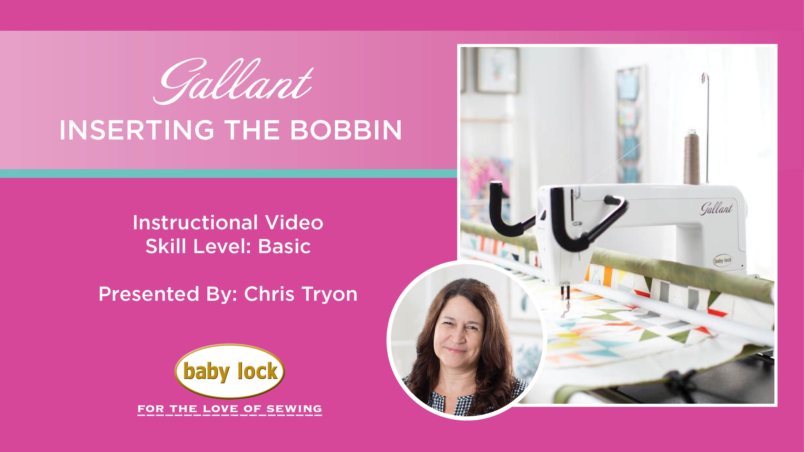 Baby Lock Gallant Inserting a Bobbin