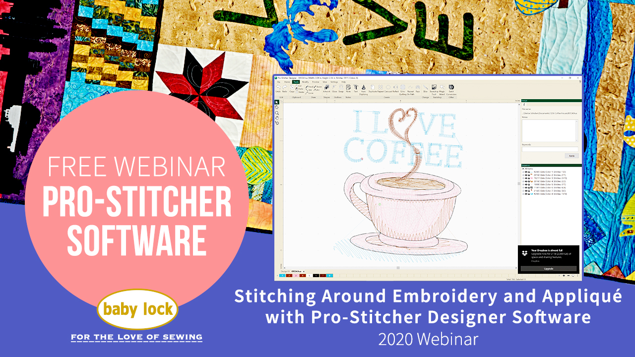Stitching Around Embroidery and Applique Pro-Stitcher Designer Software