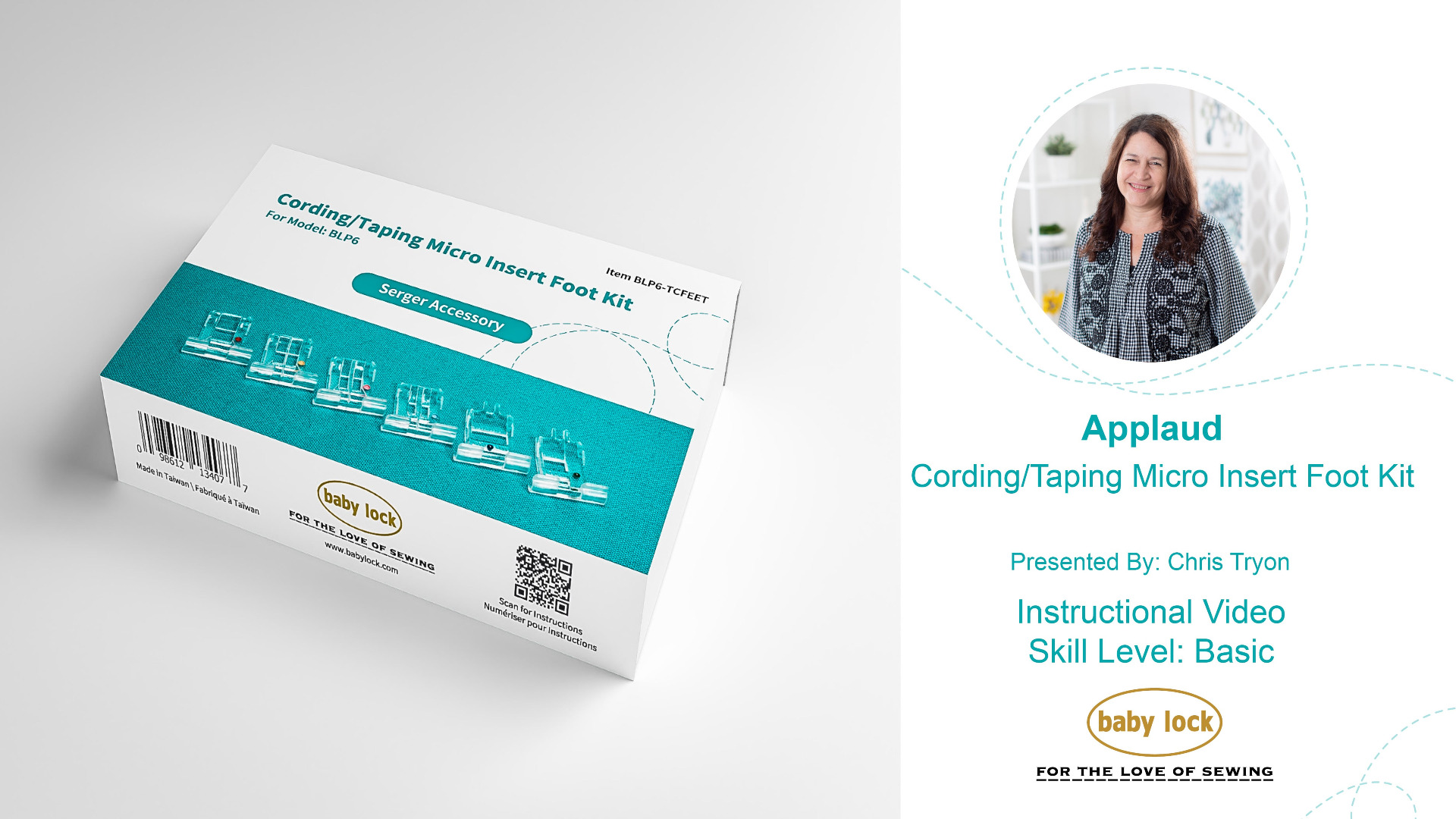 Applaud Video - Cording/Taping Micro Insert Foot Kit