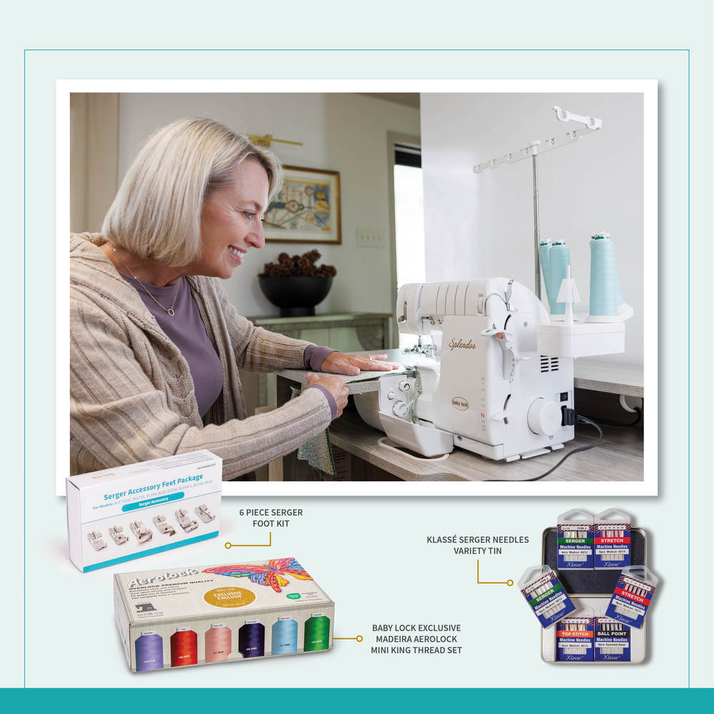 Splendor bundle includes thread set and needles.