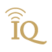 A stylized logo featuring the letters "IQ" with signal waves above, set against a dark background.