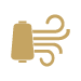 A simple gold icon of an octopus with flowing tentacles against a black background.