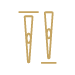 A simple, stylized graphic featuring two vertical lines resembling chopsticks, set against a dark background.