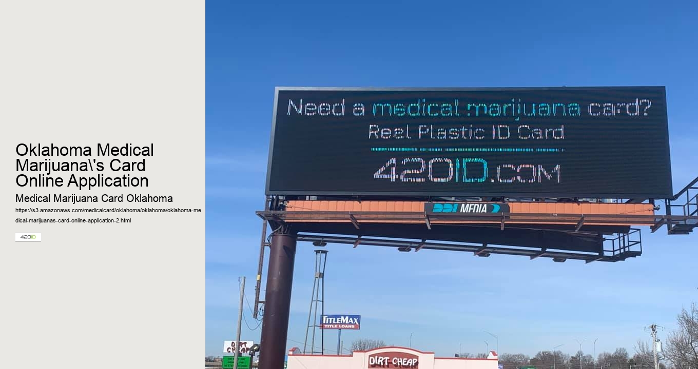 Oklahoma Medical Marijuana's Card Online Application