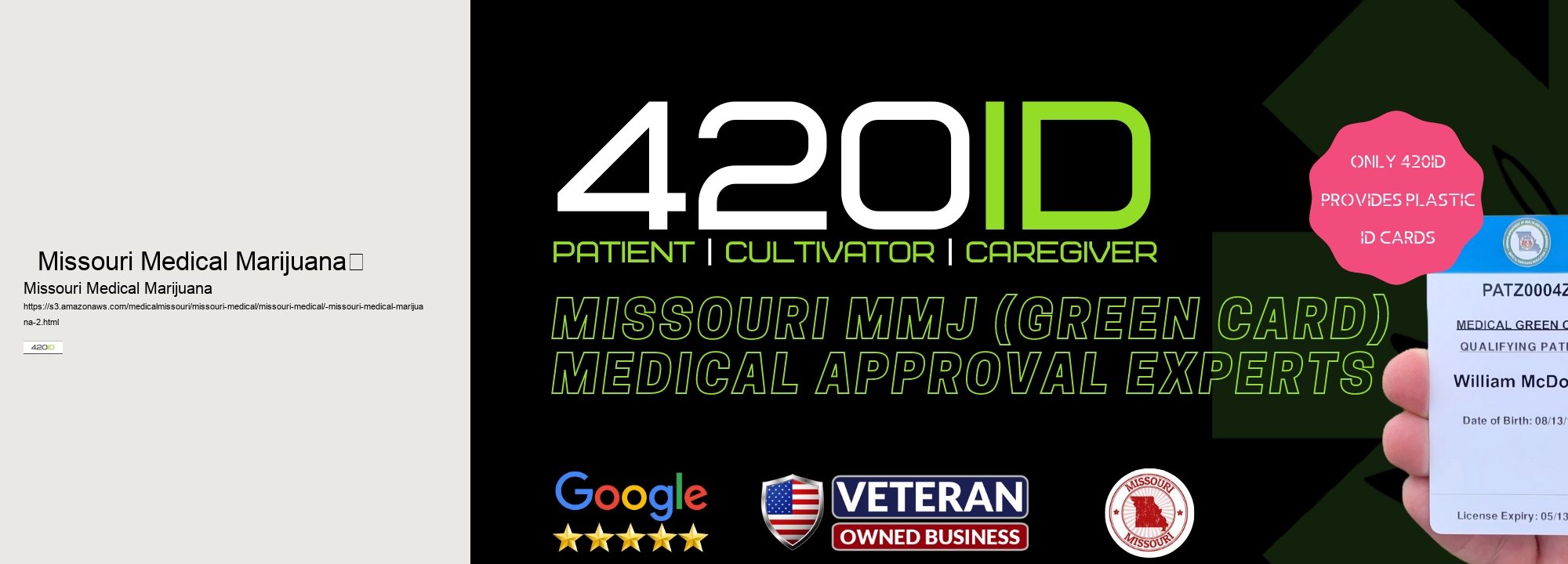   Missouri Medical Marijuana	 