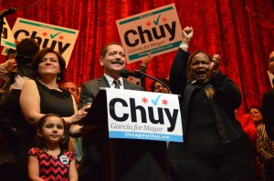 Chuy's teams celebrates.