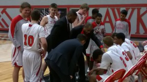 IIT Coach Todd Kelly draws a play