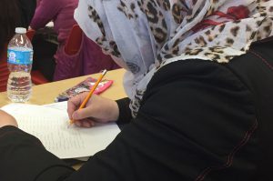 Um Mohammad in classroom