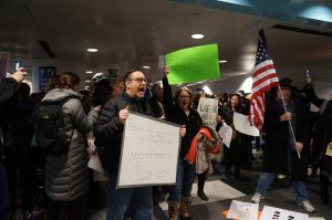 protesters airport