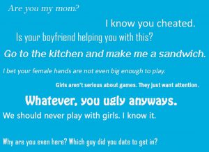 Actual Xbox Live messages received by a female gamer