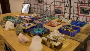 Mosaic patterns that were made by student artists at Chicago Public Art Group. (Wen-Yee Lee/MEDILL)