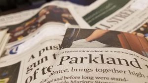 Newspapers with Parkland headline