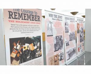 Forty panels make up the Courage To Remember exhibit at the Harold Washington Library Center