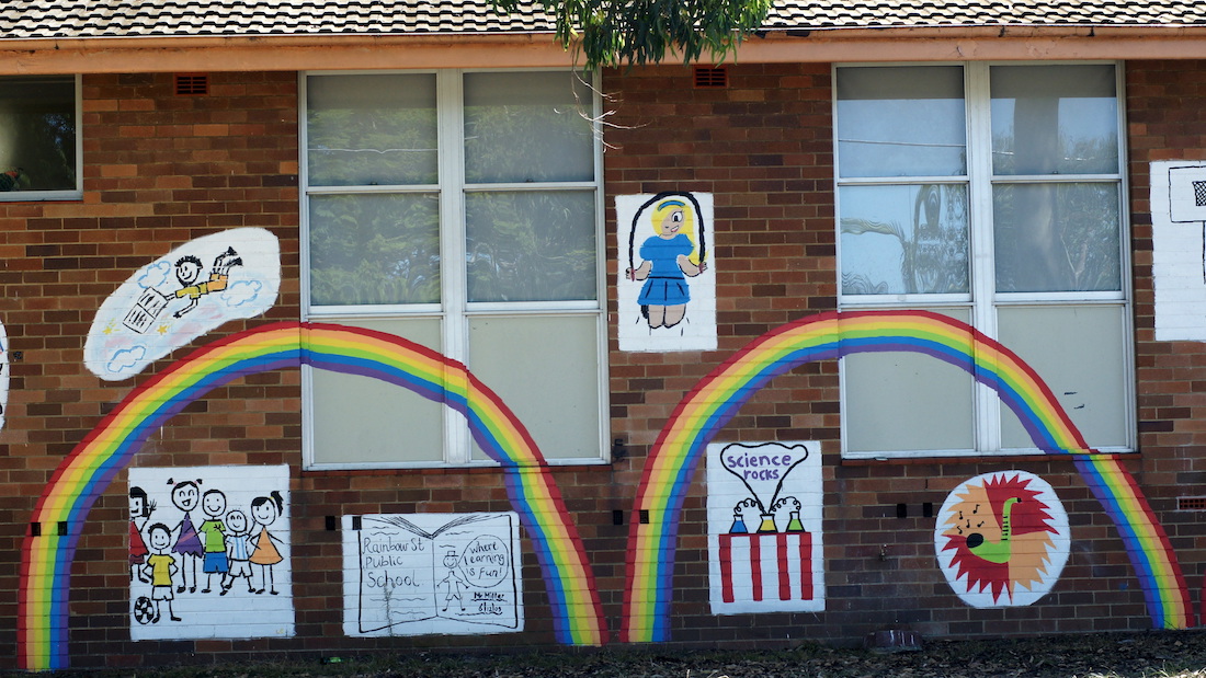 Rainbows on School Walls