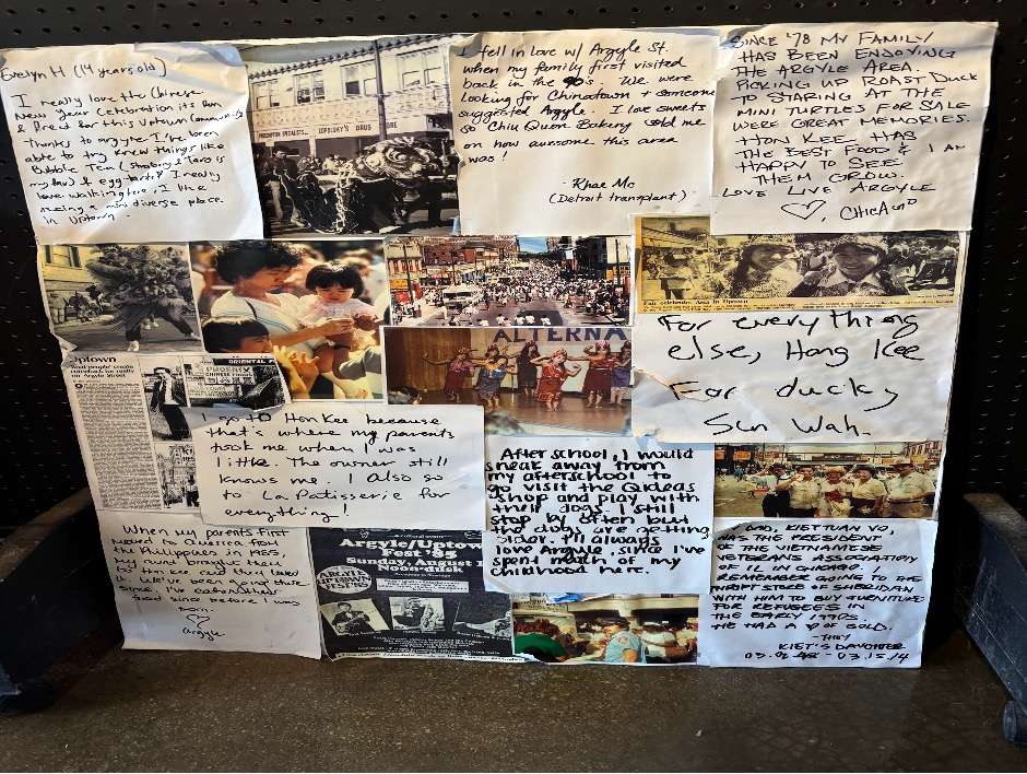 Collage featuring photos and writing