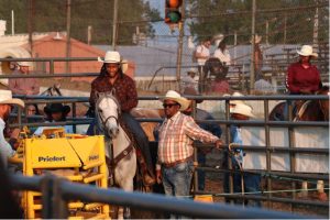 Black cowboys at rodeo